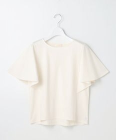 ANY SIS S 【シルクタッチさら魅せTシャツ】袖フレア プルオーバー