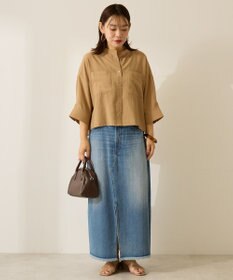 AMERICAN HOLIC 接触冷感Wポケット5分袖ショートシャツ