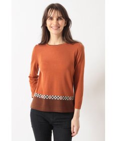 DAKS ジャカード クルーネックプルオーバー