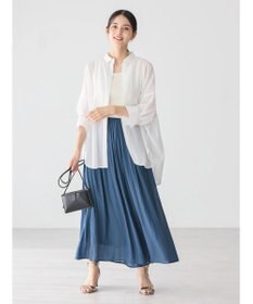 AMERICAN HOLIC 接触冷感５分袖変形ドルマンシアーシャツ