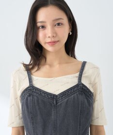 earth music&ecology サイドカットデニムキャミワンピース