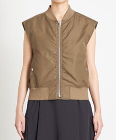 NAVE 【Nave　洗える】リサイクルツイル ノースリーブブルゾン