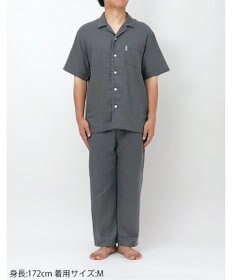 ワコール／睡眠科学 メンズ パジャマ 5分袖 半袖 9分丈 綿100%(天綿)(本体) 二重ガーゼ YGT145 睡眠科学／ワコール