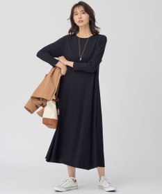 23区 ヴィスコースストレッチ ニット フレア ワンピース