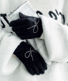 WEGO 【手袋】リボンラインストーングローブ