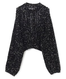 BEIGE， 【洗える】BARQUIER / スパンコールニット