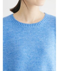 Green Parks ｆｕｗａっとメランジ袖リブ長めニットプルオーバー