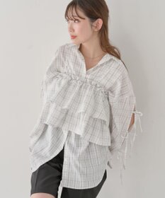 earth music&ecology 【予約】アソートチェックティアードビスチェ