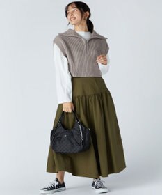 Y'SACCS ドット柄ジャガードエナメルアクセント2wayトート