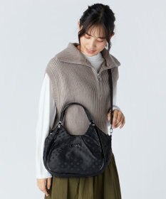 Y'SACCS ドット柄ジャガードエナメルアクセント2wayトート