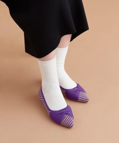 steppi 【洗える/撥水】リボン ポインテッド パンプス