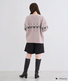 Green Parks ミッキー＆フレンズ／アーガイル柄ニット