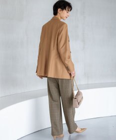 23区 L 【洗える】ドライ2WAYストレッチ チェック ワイド パンツ