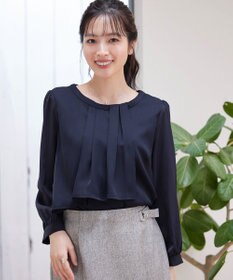 Tiaclasse 【洗える】アシンメトリードレープブラウス