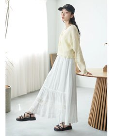 earth music&ecology ＳＥＴ２点クレープリボンブラウス＋インナー