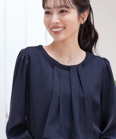 Tiaclasse 【洗える】アシンメトリードレープブラウス