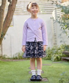 ANY KIDS スナップボタン フレンチ カーディガン