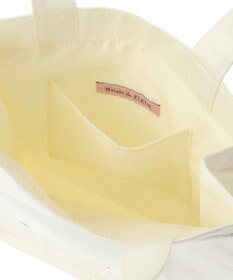 Maison de FLEUR チェリー刺繍パイピングスクエアトートバッグ