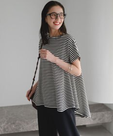 UNFILO 【一部店舗限定カラー】BEAUTY FORM-T フレアTシャツ ボーダー