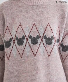 Green Parks ミッキー＆フレンズ／アーガイル柄ニット