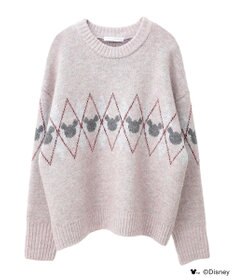 Green Parks ミッキー＆フレンズ／アーガイル柄ニット