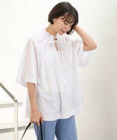 UNFILO フリルネック ブラウス