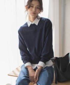 組曲 S 透かし柄 ニットプルオーバー