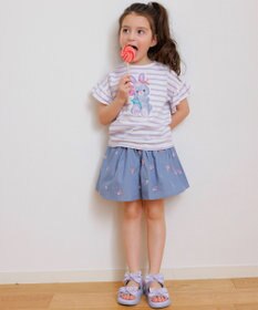 ANY KIDS フラワー 刺繍 キュロット