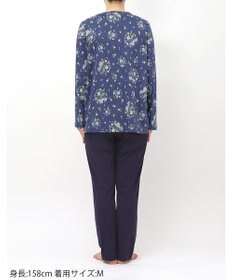 WACOAL パジャマ 長袖 長ズボン 綿100%(本体) スムース素材 ミントン レディース NDX562 /ワコール