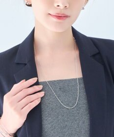 Phoebe 【金属アレルギー対応】ミニマルチェーンロングコインネックレス　シルバー　ニッケルフリー