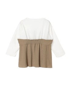 Green Parks ７分袖ビスチェドッキング風カットプルオーバー