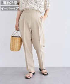 Green Parks きれいシルエット麻調パンツ（テーパード）