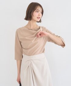 earth music&ecology レースレイヤードドレーププルオーバー