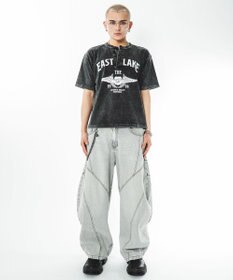 WEGO 【ユニセックス着用ITEM】グラフィックヘンリーネックT（SS）