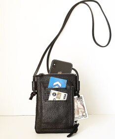 Hekhèr Le Style de Vie 【日本製】ハラコ×シュリンクレザー スマートフォンポシェット