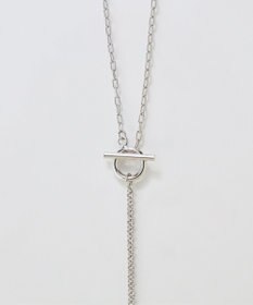 Phoebe 【金属アレルギー対応】ミニマルチェーンロングコインネックレス　シルバー　ニッケルフリー