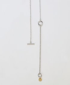 Phoebe 【金属アレルギー対応】ミニマルチェーンロングコインネックレス　シルバー　ニッケルフリー