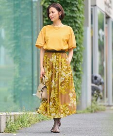 自由区 【WEB限定カラーあり】【UVカット・吸水速乾・洗える】ツイストプレーンラッフルスリーブ カットソー