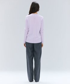 BEIGE， 【洗える】POMPE / ウールカシミヤ配色ラインクルーネックニット