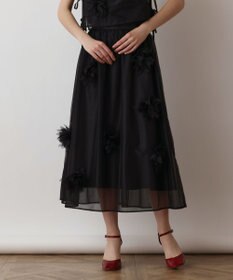 GRACE CONTINENTAL メッシュフラワースカート