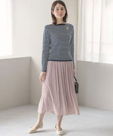 組曲 シルク混ニットロングＴシャツ