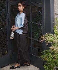 ICB コットンポリエステルスムース Vネックニット