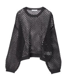 Green Parks メッシュ編みニットプルオーバー