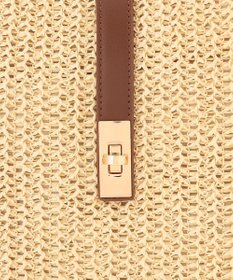 ANY フェイクラフィアワンショルダーバッグ