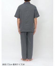ワコール／睡眠科学 メンズ パジャマ 5分袖 半袖 9分丈 綿100%(天綿)(本体) 二重ガーゼ YGT145 睡眠科学／ワコール