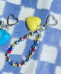 WEGO ハートメタルビーズキーホルダー