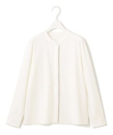 ICB L 【洗える】コンパクトモクロディ バンドカラーカットソー