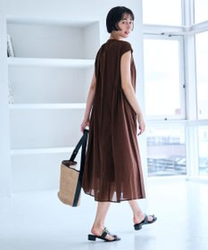 ANY シアーボイルシャツワンピース