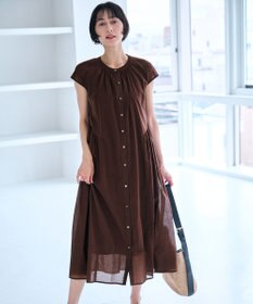 ANY シアーボイルシャツワンピース