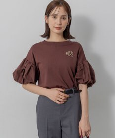 組曲 ストレッチクリアパフ袖 ニット